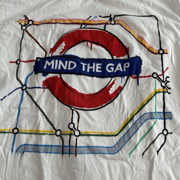 Mind The Gap Official T Shirt GWCC Sedex TFL Official Licensed Product XL white - Picture 2 of 7